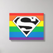 Superman Rainbow-Logo Canvas Afdruk (Voorkant)