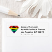Superman Rainbow-Logo Etiket (Insitu)