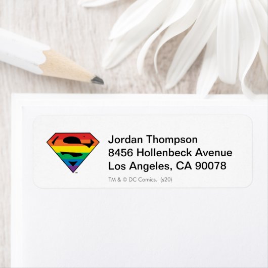 Superman Rainbow-Logo Etiket (Insitu)