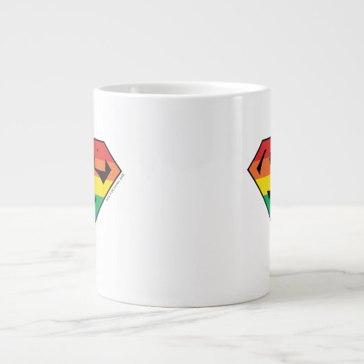 Superman Rainbow-Logo Grote Koffiekop (Voorkant)