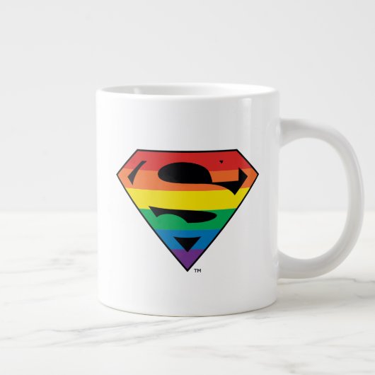 Superman Rainbow-Logo Grote Koffiekop (Rechts)