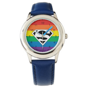 Superman Rainbow-Logo Horloge