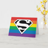 Superman Rainbow-Logo Kaart (Gele Bloem)