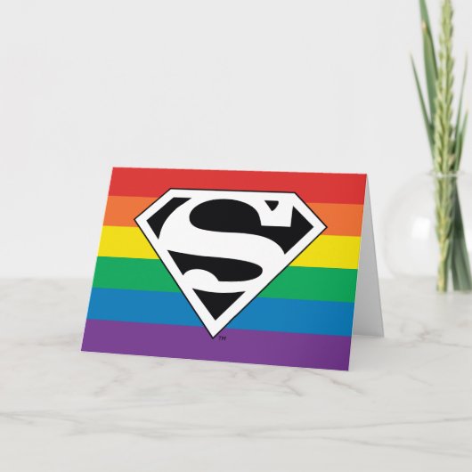Superman Rainbow-Logo Kaart (Voorkant)