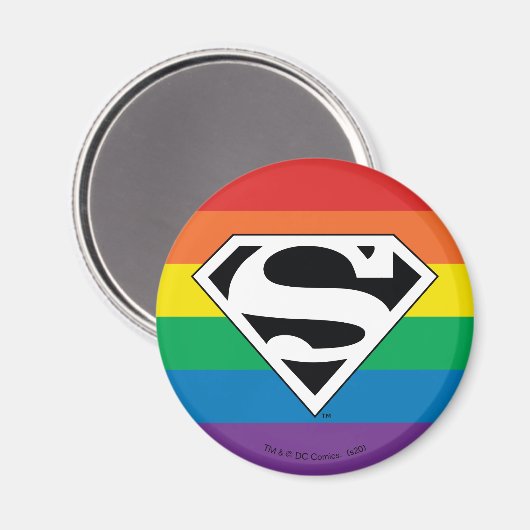 Superman Rainbow-Logo Magneet (Voorkant / Achterkant)
