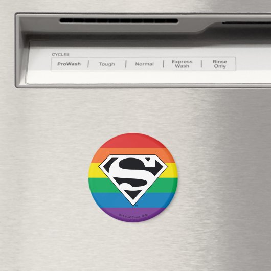 Superman Rainbow-Logo Magneet (Insitu (Vaatwasser))