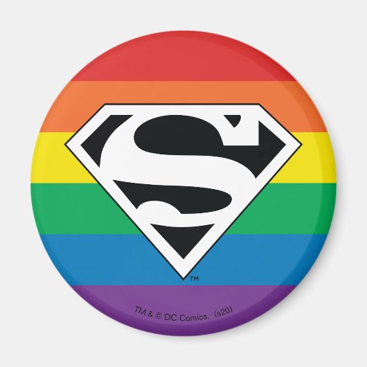 Superman Rainbow-Logo Magneet (Voorkant)