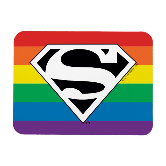 Superman Rainbow-Logo Magneet (Horizontaal)