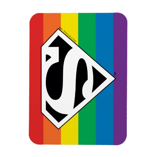 Superman Rainbow-Logo Magneet (Verticaal)