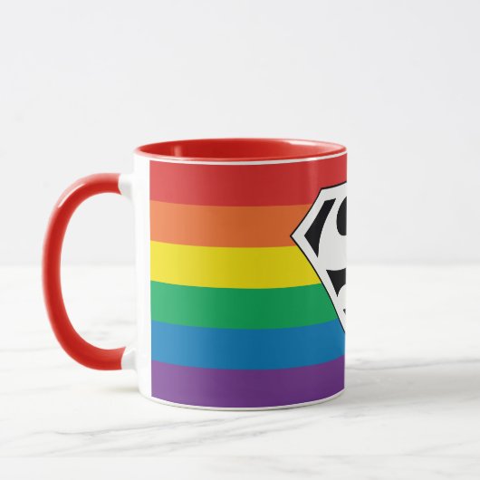 Superman Rainbow-Logo Mok (Links)
