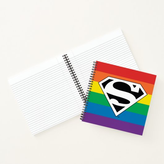 Superman Rainbow-Logo Notitieboek (Binnen)