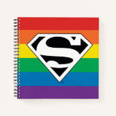 Superman Rainbow-Logo Notitieboek (Voorkant)