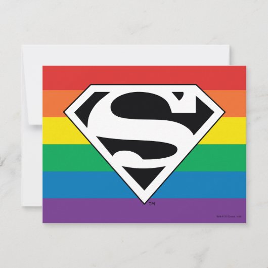 Superman Rainbow-Logo Notitiekaartje (Voorkant)