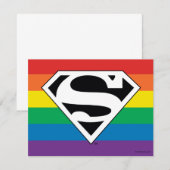Superman Rainbow-Logo Notitiekaartje (Voorkant / Achterkant)