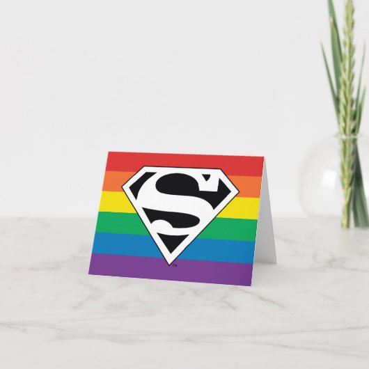 Superman Rainbow-Logo Notitiekaartje (Voorkant)