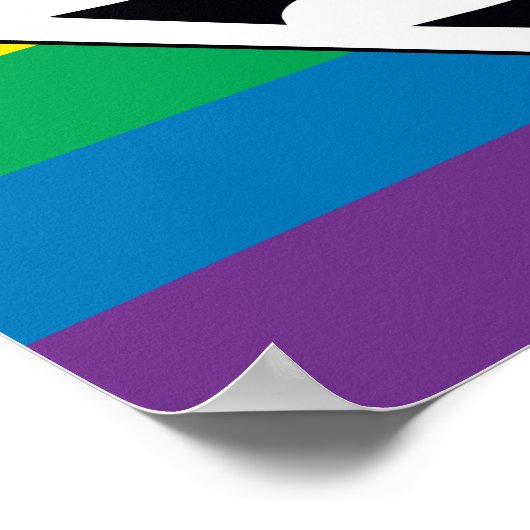 Superman Rainbow-Logo Poster (Hoek)