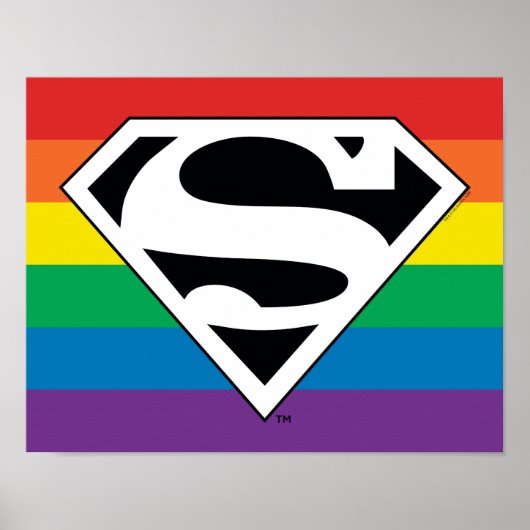 Superman Rainbow-Logo Poster (Voorkant)