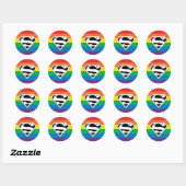 Superman Rainbow-Logo Ronde Sticker (Vel)