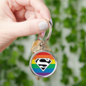 Superman Rainbow-Logo Sleutelhanger (Hand)