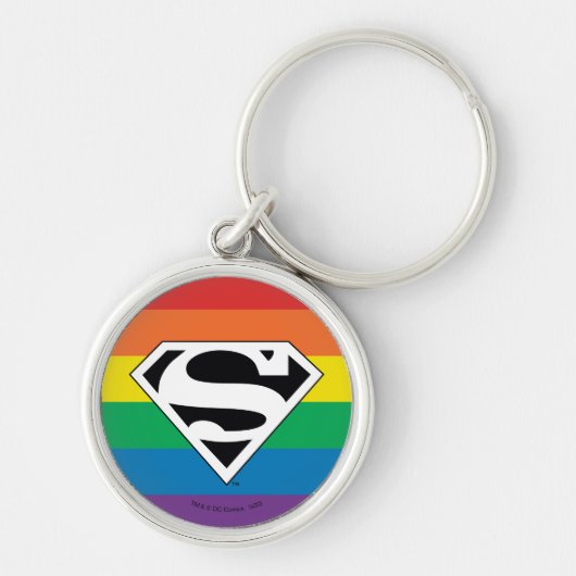 Superman Rainbow-Logo Sleutelhanger (Voorkant)