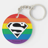 Superman Rainbow-Logo Sleutelhanger (Achterkant)