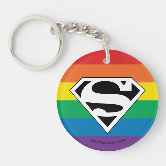 Superman Rainbow-Logo Sleutelhanger (Voorkant)
