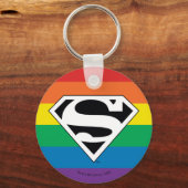 Superman Rainbow-Logo Sleutelhanger (Voorkant)