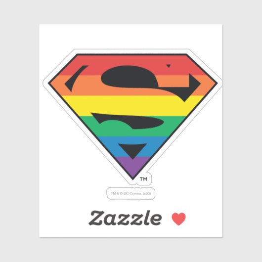 Superman Rainbow-Logo Sticker (Vel)