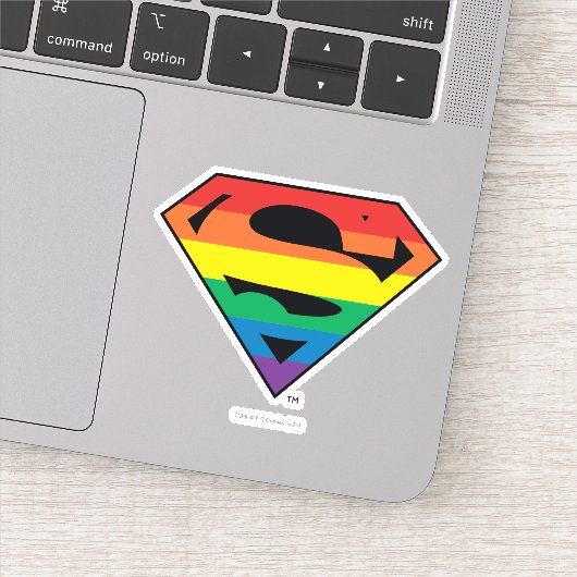 Superman Rainbow-Logo Sticker (Detail)