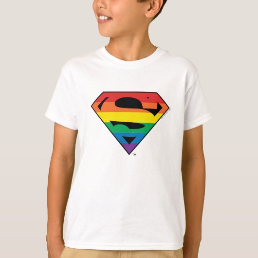 Superman Rainbow-Logo T-shirt (Voorkant)
