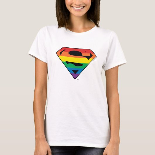 Superman Rainbow-Logo T-shirt (Voorkant)