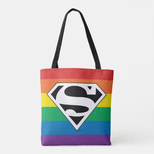 Superman Rainbow-Logo Tote Bag (Achterkant)