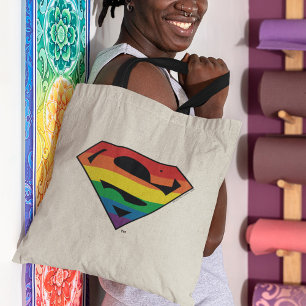 Superman Rainbow-Logo Tote Bag