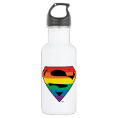 Superman Rainbow-Logo Waterfles (Voorkant)