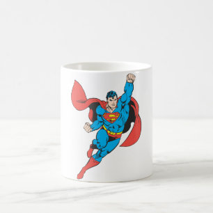 Superman, rechts, eerste keer opgetild koffiemok