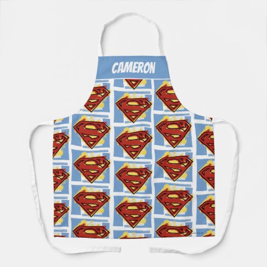Superman Red en Blue Pattern Schort (Voorkant)