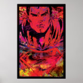 Superman Red Grunge Poster (Voorkant)