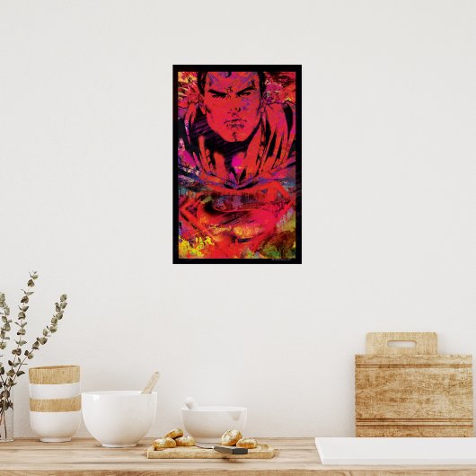 Superman Red Grunge Poster (Keuken)