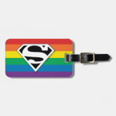 Superman Regenboog Logo Bagagelabel (Voorkant horizontaal)