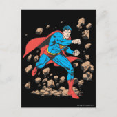 Superman rent in Rubble Briefkaart (Voorkant)