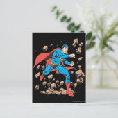 Superman rent in Rubble Briefkaart (Staand voorkant)