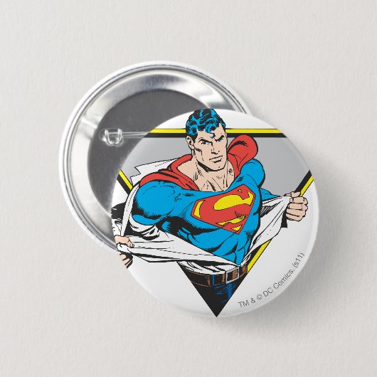 Superman Revealed Ronde Button 5,7 Cm (Voorkant /achterkant)