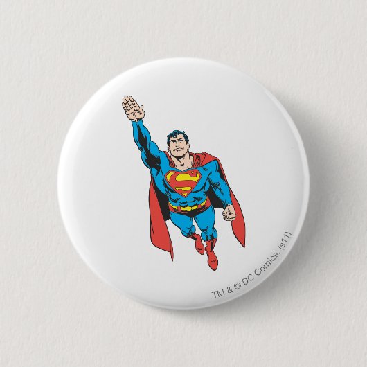 Superman Right Arm Ram Ronde Button 5,7 Cm (Voorkant)