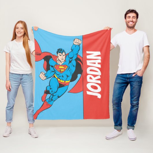 Superman Right Fist Opgerold Fleece Deken (In situ)