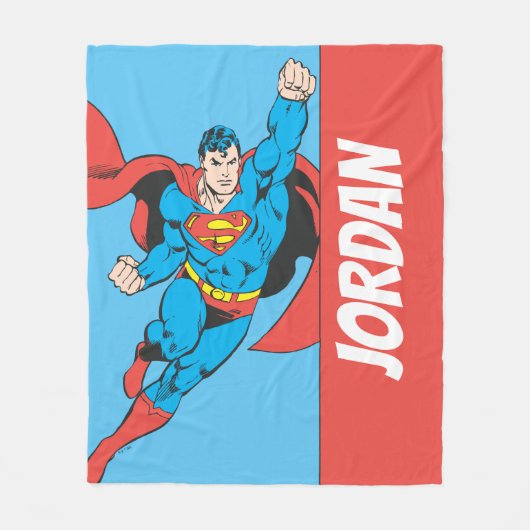 Superman Right Fist Opgerold Fleece Deken (Voorkant)