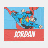 Superman Right Fist Opgerold Fleece Deken (Voorkant (Horizontaal))