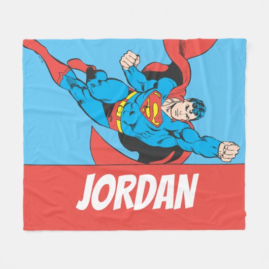 Superman Right Fist Opgerold Fleece Deken (Voorkant (Horizontaal))