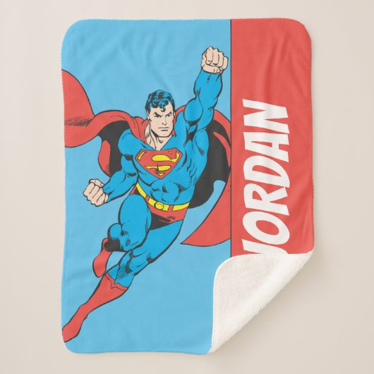 Superman Right Fist Opgerold Sherpa Deken (Voorkant)