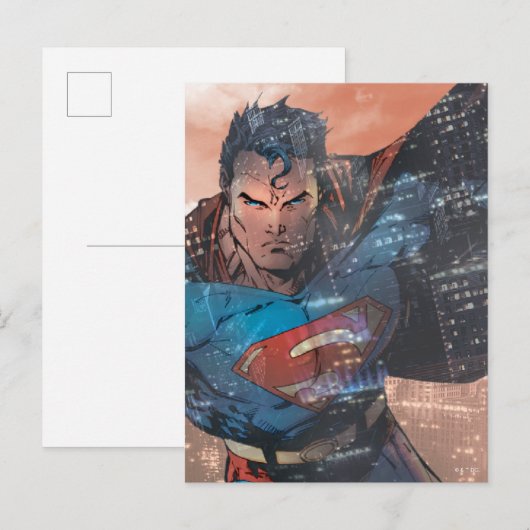 Superman - rood briefkaart (Voorkant / Achterkant)