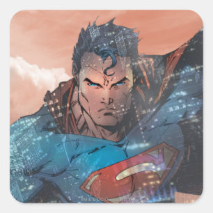 Superman - rood vierkante sticker